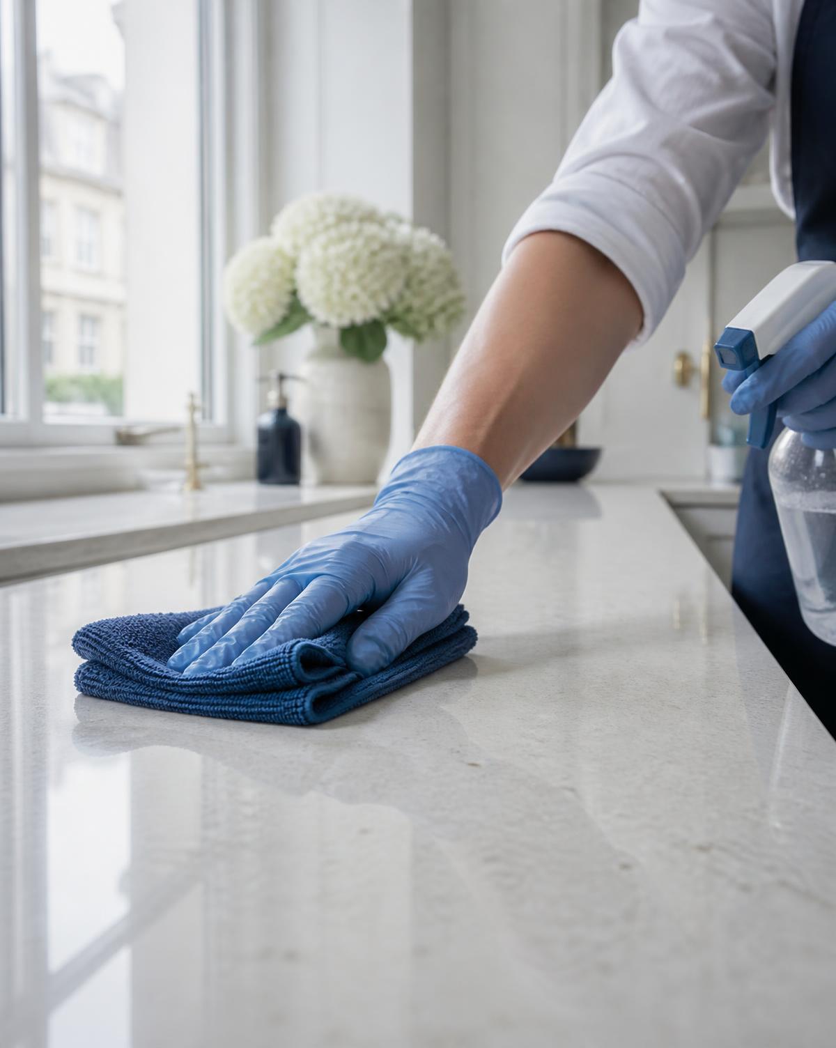 Detail polishing a marble surface